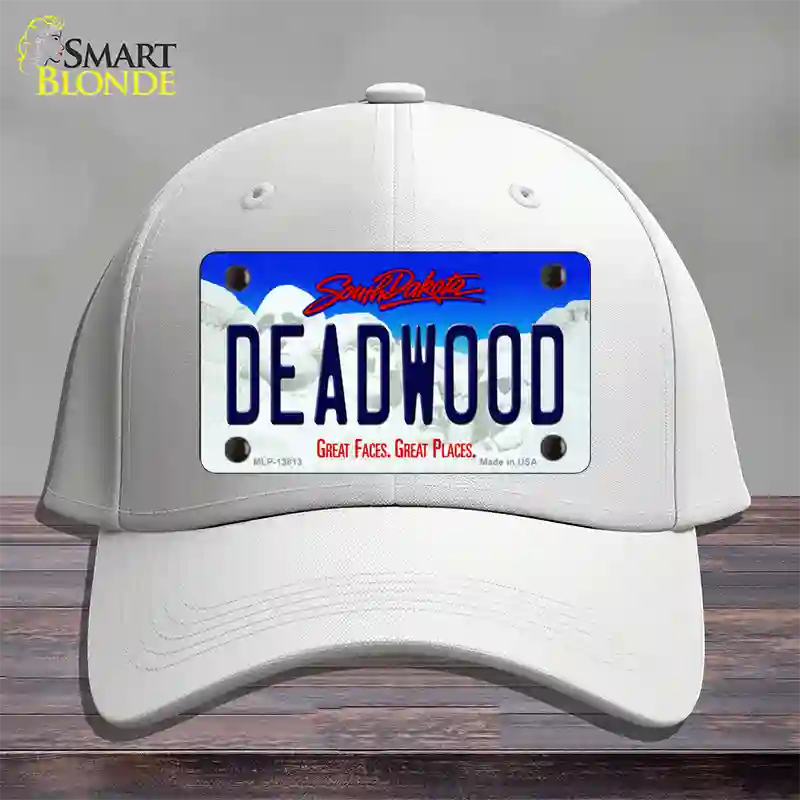 Deadwood South Dakota Novelty License Plate Hat Tag Cotton / White