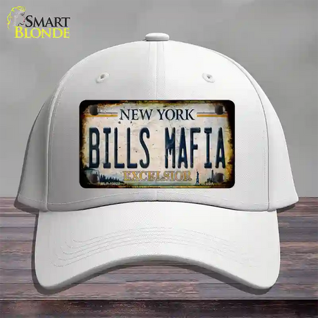 Bills Mafia New York Rusty Novelty License Plate Hat Tag Cotton / White