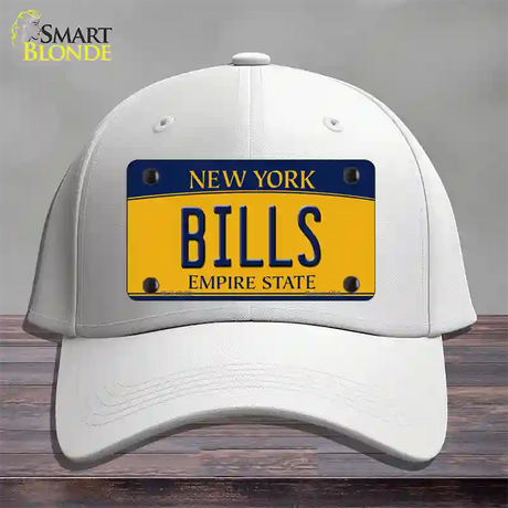 Bills New York Yellow Novelty License Plate Hat Tag Cotton / White