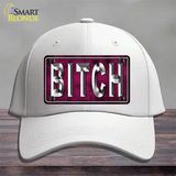 Bitch Pink Novelty License Plate Hat Tag Cotton / White