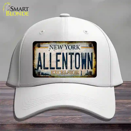 Allentown Excelsior New York Rusty Novelty License Plate Hat Tag Cotton / White