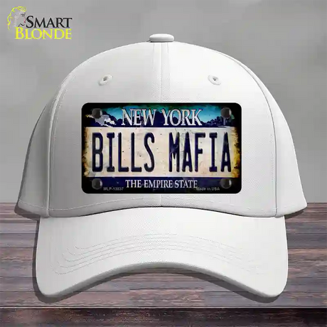 Bills Mafia Novelty License Plate Hat Tag Cotton / White