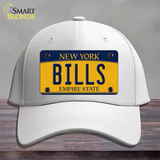 Bills NY Yellow Novelty License Plate Hat Tag Cotton / White