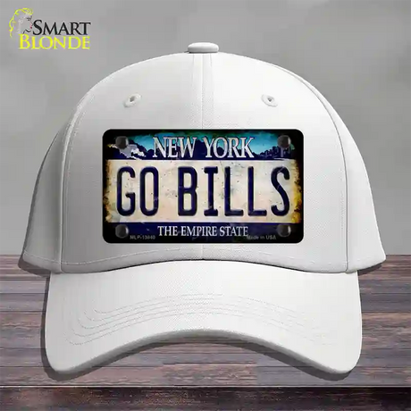 Go Bills New York Rusty Novelty License Plate Hat Tag Cotton / White