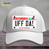 Uff Da Wisconsin Novelty License Plate Hat Tag Cotton / White