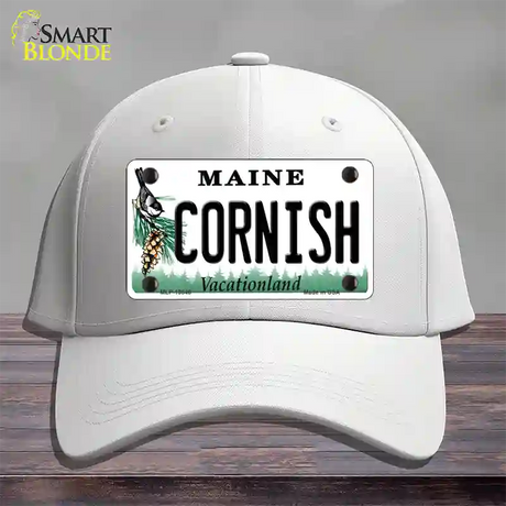 Cornish Maine Novelty License Plate Hat Tag Cotton / White