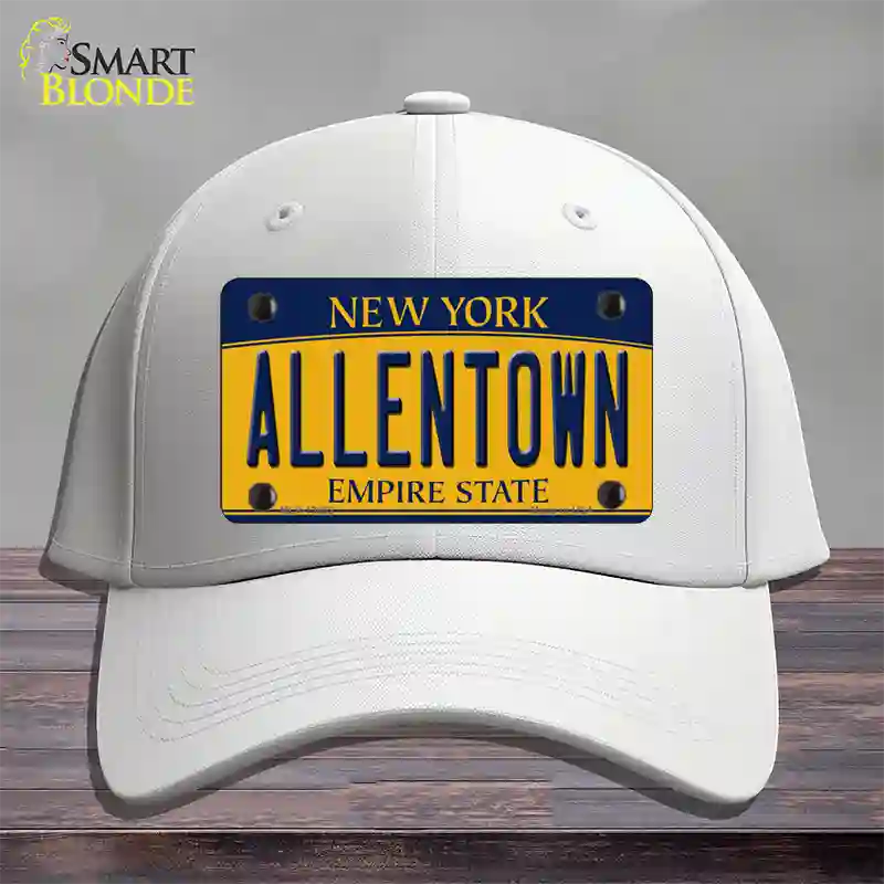 Allentown NY Yellow Novelty License Plate Hat Tag Cotton / White