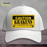 Caution Krakens Novelty License Plate Hat Tag Cotton / White