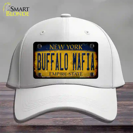 Buffalo Mafia NY Rusted Yellow Novelty License Plate Hat Tag Cotton / White