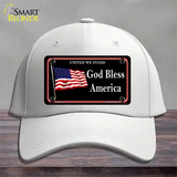 God Bless America Novelty License Plate Hat Cotton / White