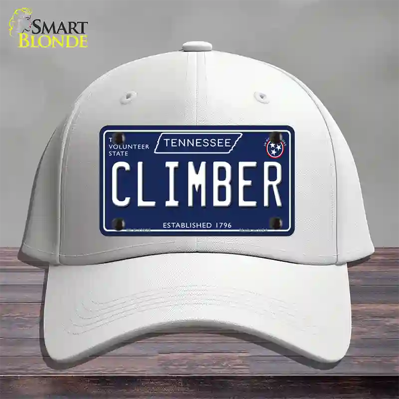 Climber Tennessee Blue Novelty License Plate Hat Tag Cotton / White