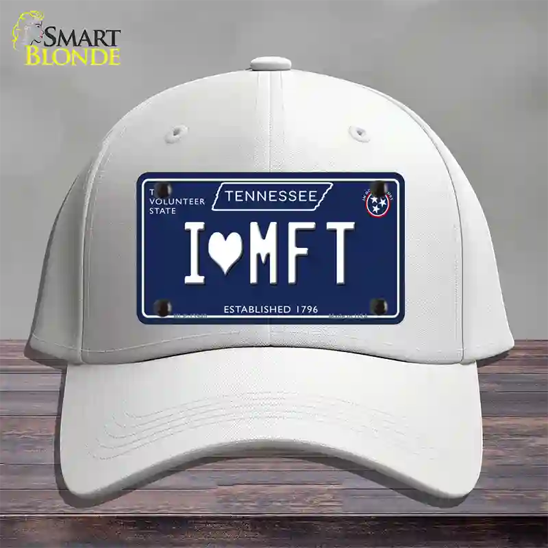 I Heart MFT Tennessee Blue Novelty License Plate Hat Tag Cotton / White