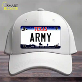 Texas Army Novelty License Plate Hat Tag Cotton / White