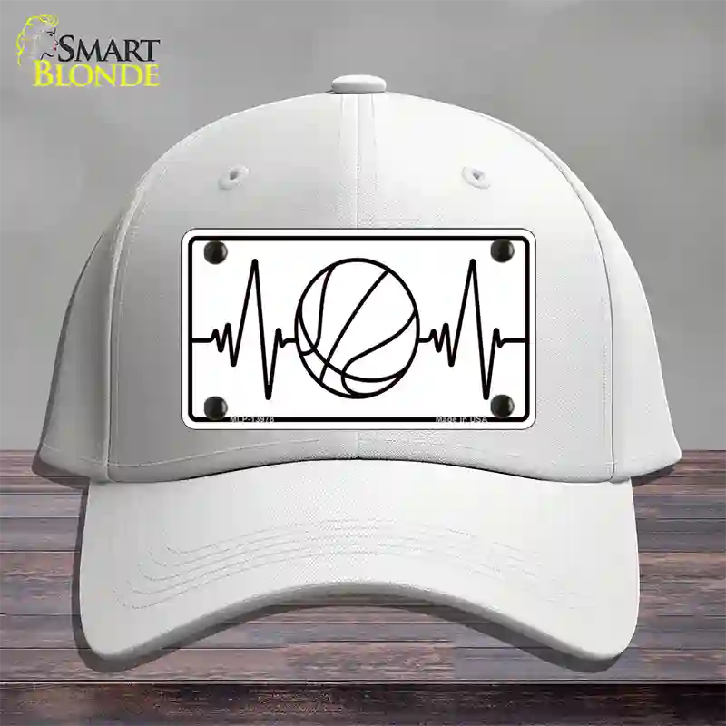 Basketball Heart Beat Novelty License Plate Hat Tag Cotton / White