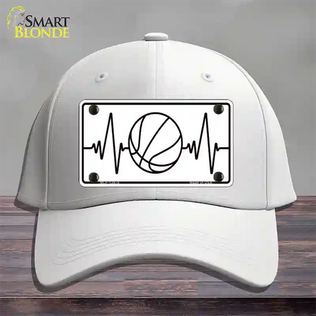 Basketball Heart Beat Novelty License Plate Hat Tag Cotton / White