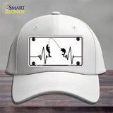 Fishing Heart Beat Novelty License Plate Hat Tag Cotton / White