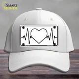 Love Heart Beat Novelty License Plate Hat Tag Cotton / White