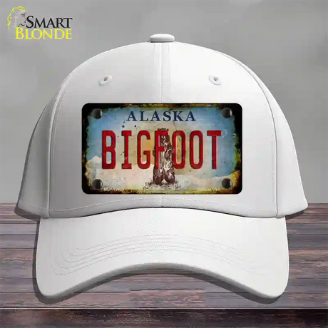 Bigfoot Alaska Novelty License Plate Hat Tag Cotton / White