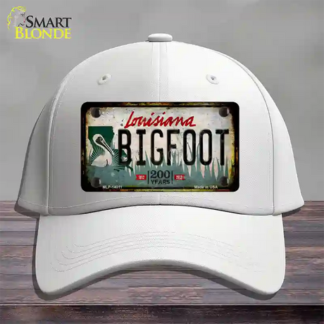 Bigfoot Louisiana Novelty License Plate Hat Tag Cotton / White