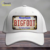 Bigfoot Massachusetts Novelty License Plate Hat Tag Cotton / White