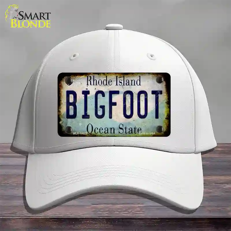 Bigfoot Rhode Island Novelty License Plate Hat Tag Cotton / White