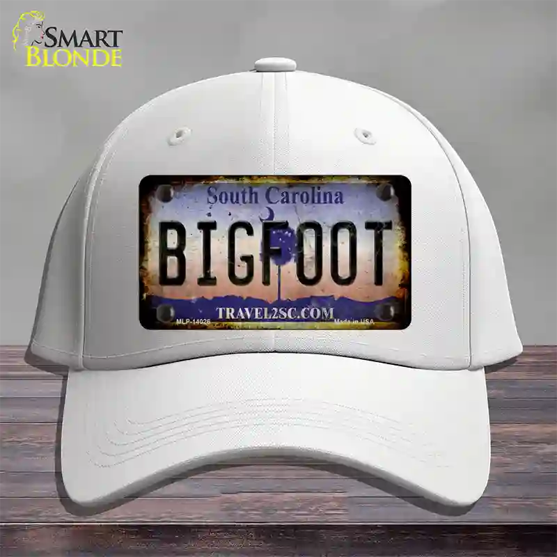 Bigfoot South Carolina Novelty License Plate Hat Tag Cotton / White