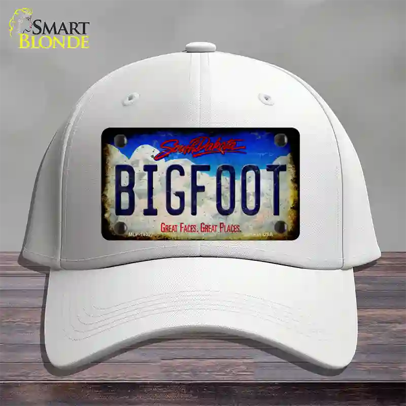 Bigfoot South Dakota Novelty License Plate Hat Tag Cotton / White