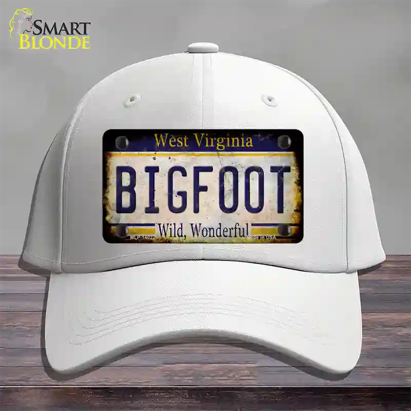 Bigfoot West Virginia Novelty License Plate Hat Tag Cotton / White