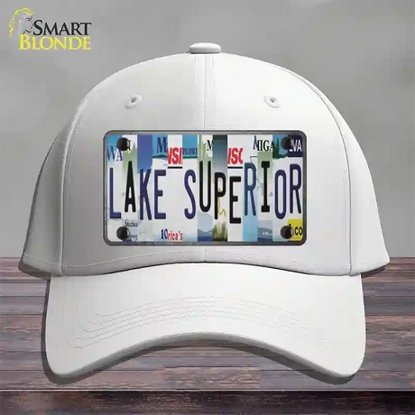 Lake Superior Strip Art Novelty License Plate Hat Tag Cotton / White