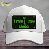 Trust Me Stoned Novelty License Plate Hat Cotton / White