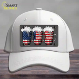 Three Beers America Novelty License Plate Hat Cotton / White