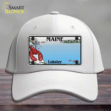 Maine Lobster Blank Novelty License Plate Hat Cotton / White