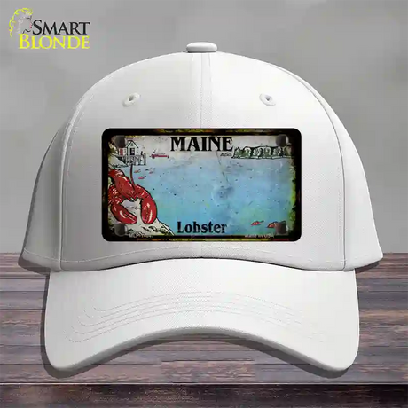 Maine Lobster Blank Rusty Novelty License Plate Hat Cotton / White