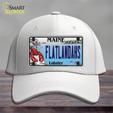 Flatlands Maine Lobster Novelty License Plate Hat Cotton / White