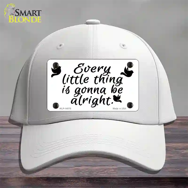 Every Little Thing Novelty License Plate Hat Cotton / White