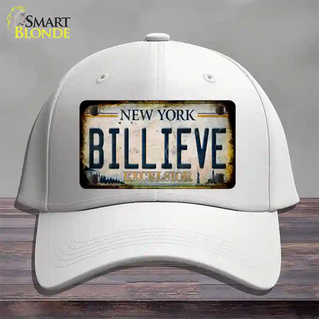 Billieve Excelcior New York Novelty License Plate Hat Cotton / White