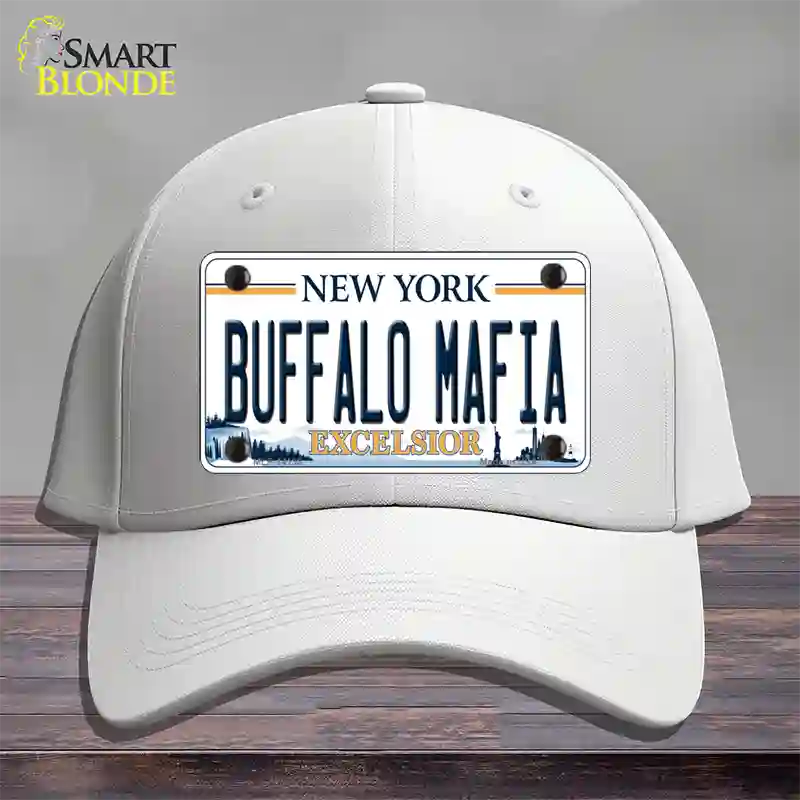 Buffalo Mafia New York Excelsior Novelty License Plate Hat Cotton / White