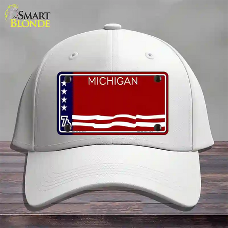 Michigan Bicentennial 76 State Blank Novelty License Plate Hat Cotton / White