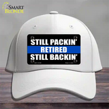 Still Packin Still Backin Police Line Novelty License Plate Hat Cotton / White