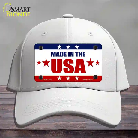 Made in the USA Novelty License Plate Hat Cotton / White