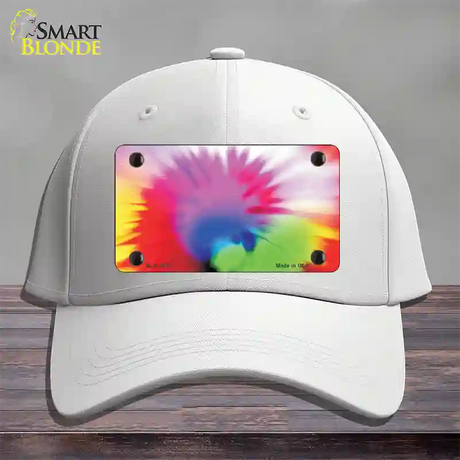 Pink Tie-Dye Novelty License Plate Hat Cotton / White