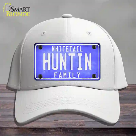 Huntin Family Novelty License Plate Hat Cotton / White