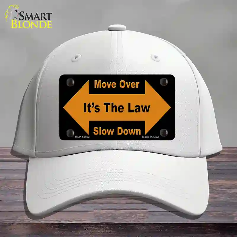 Move Over Its The Law Novelty License Plate Hat Cotton / White