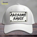 Awesome Sauce Novelty License Plate Hat Cotton / White