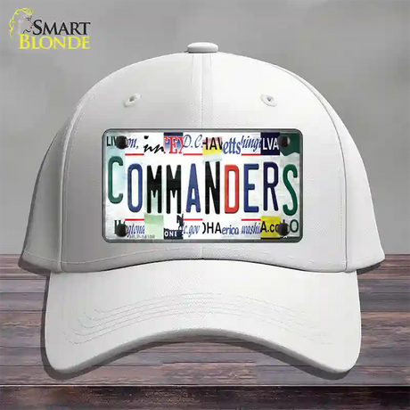 Commanders Strip Art Novelty License Plate Hat Cotton / White