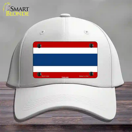 Thailand Flag Novelty License Plate Hat Cotton / White