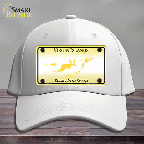 Virgin Islands Blank Novelty License Plate Hat Cotton / White