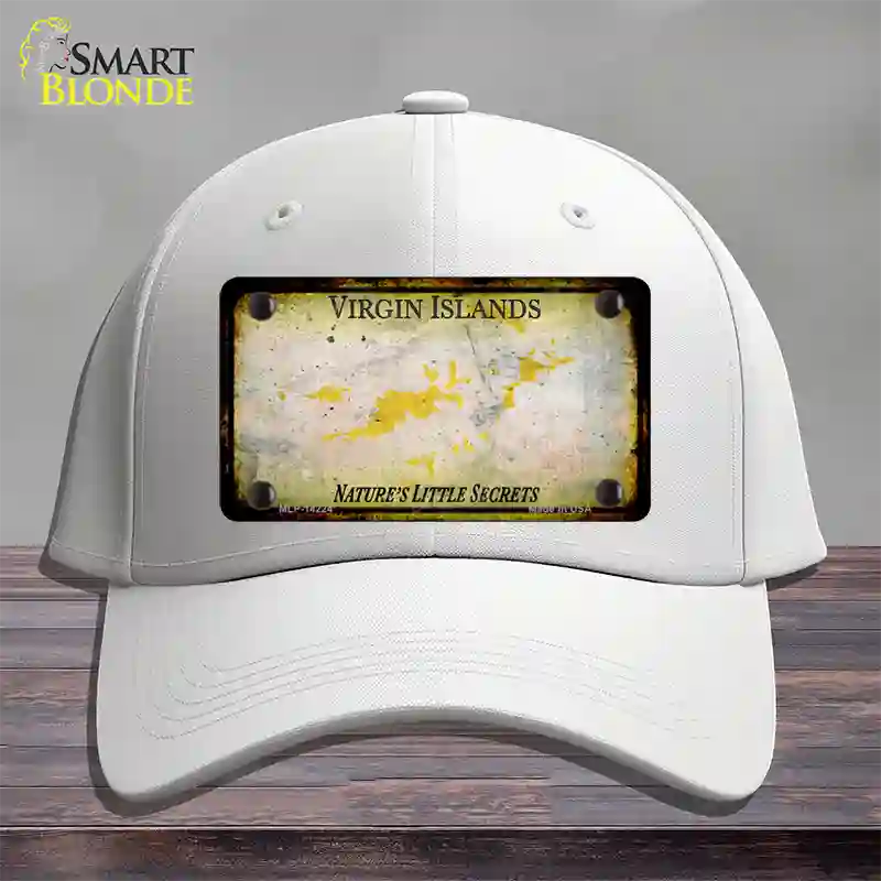 Virgin Islands Rusty Blank Novelty License Plate Hat Cotton / White