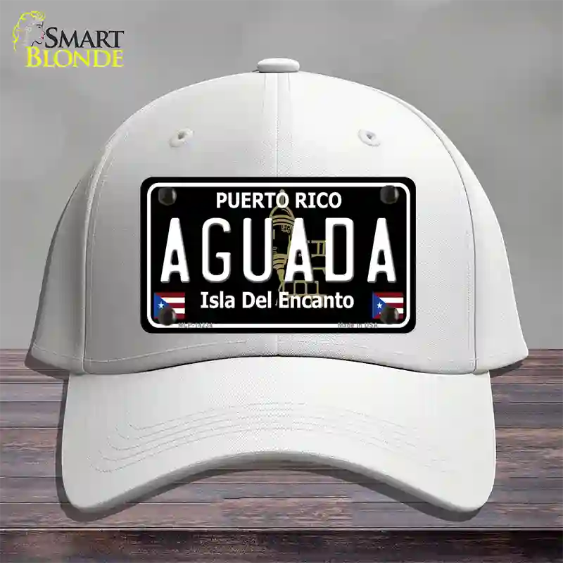 Aguada Puerto Rico Black Novelty License Plate Hat Cotton / White