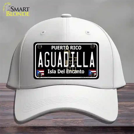 Aguadilla Puerto Rico Black Novelty License Plate Hat Cotton / White